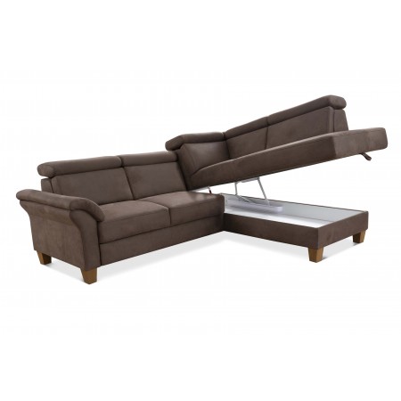 Rohová sedačka Arnga - roh v pravo ( hnědá ) , Rohové sedačky- 5