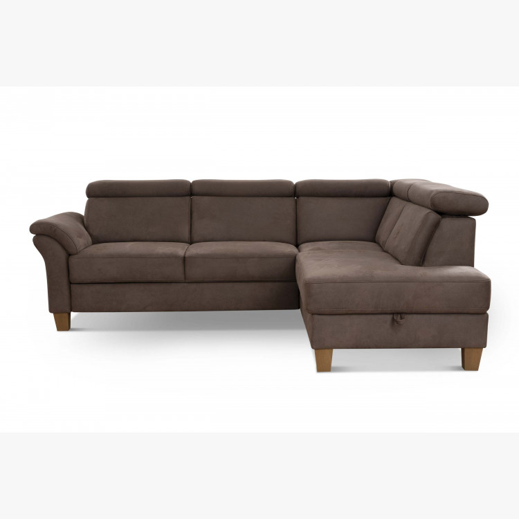 Rohová sedačka Arnga - roh v pravo ( hnědá ) , Rohové sedačky- 7