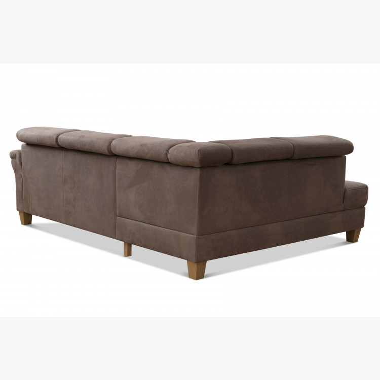 Rohová sedačka Arnga - roh v levo ( hnědá ) , Rohové sedačky- 5