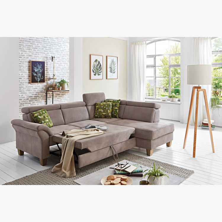 Rohová sedačka Arnga - roh v pravo ( šedá ) , Rohové sedačky- 4