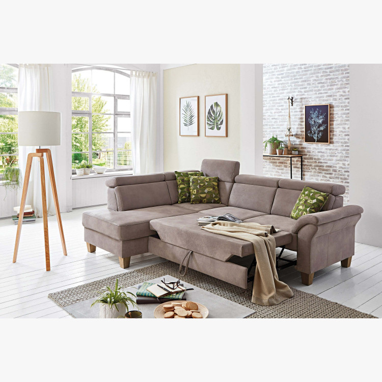 Rohová sedačka Arnga - roh v levo ( šedá ) , Rohové sedačky- 4