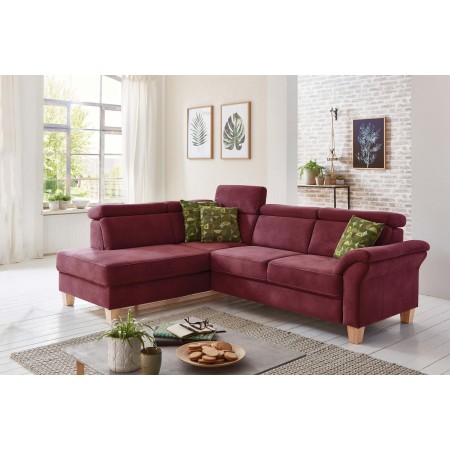 Rohová sedačka Arnga - roh v levo ( bordová ) , Rohové sedačky- 4