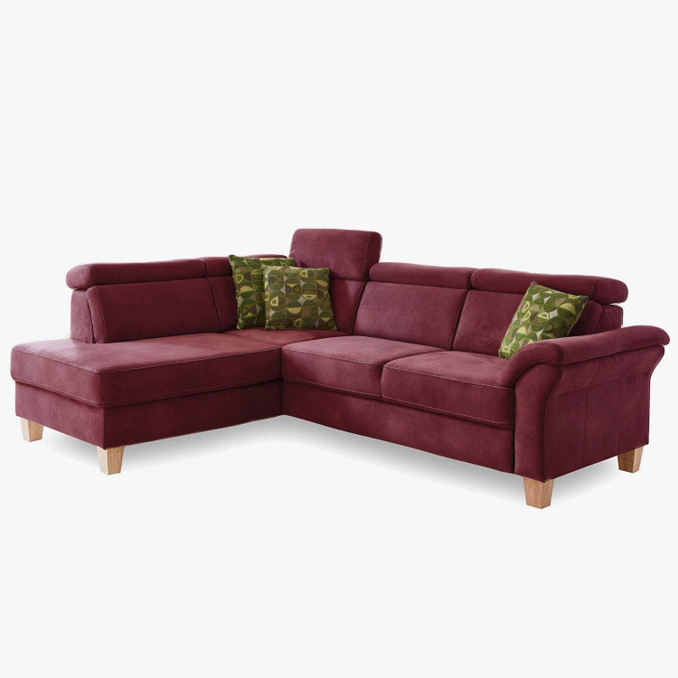 Rohová sedačka Arnga - roh v levo ( bordová ) , Rohové sedačky- 2