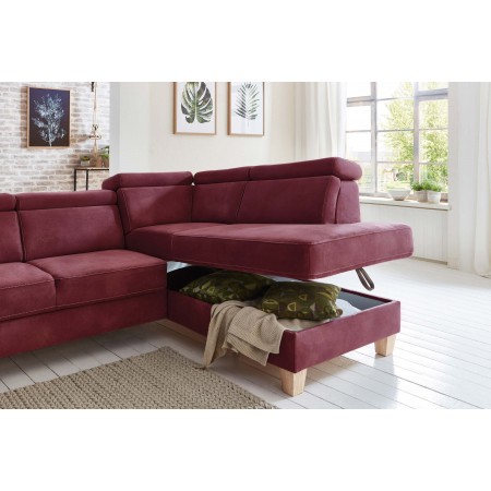 Rohová sedačka Arnga - roh v pravo ( bordová ) , Rohové sedačky- 4