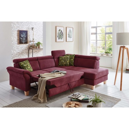 Rohová sedačka Arnga - roh v pravo ( bordová ) , Rohové sedačky- 3
