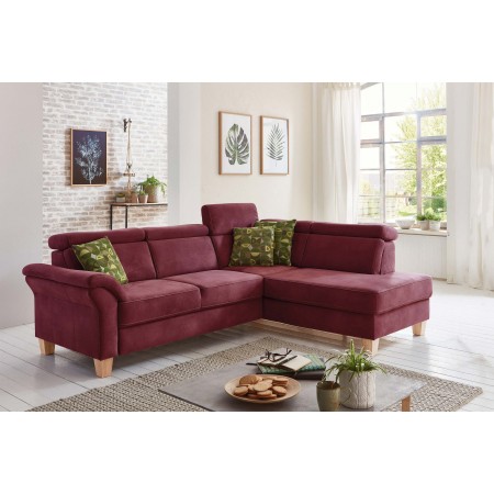 Rohová sedačka Arnga - roh v pravo ( bordová ) , Rohové sedačky- 5