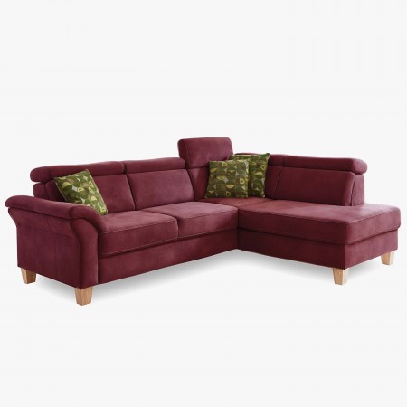 Rohová sedačka Arnga - roh v pravo ( bordová ) , Rohové sedačky- 2