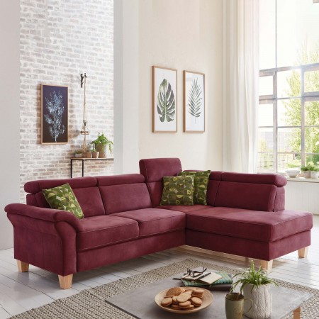 Rohová sedačka Arnga - roh v pravo ( bordová ) , Rohové sedačky- 1