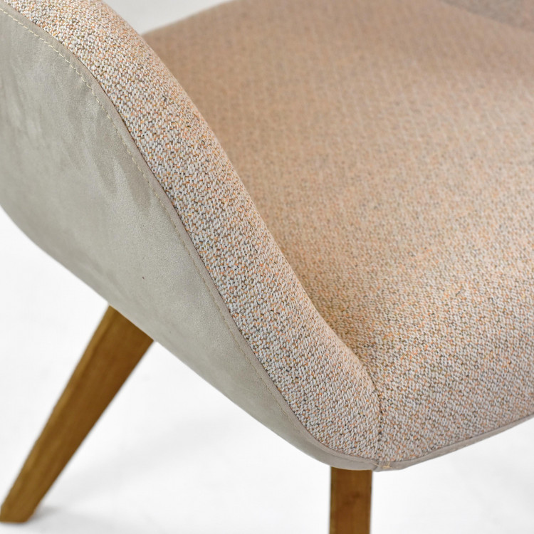 Židle s opěrkami, nohy dub barva béžová , Jídelní židle- 8