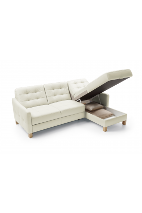 Kožená rohová sedačka G105, funkce spaní Malmo , Sedačky- 1 2