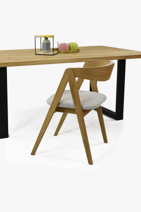 Jidelní židle dub Maja, zaoblená opěrka , Jídelní židle- 1 2