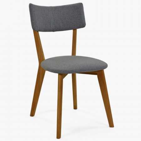 Látková židle - nohy dub, Noci světle šedá , Jídelní židle- 1