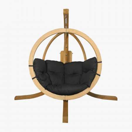 Houpací křeslo s konstrukcí, Grafit , Houpací křesla - závěsné- 2