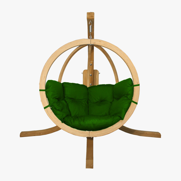 Houpací křeslo s konstrukcí, Zelené , Houpací křesla - závěsné- 2