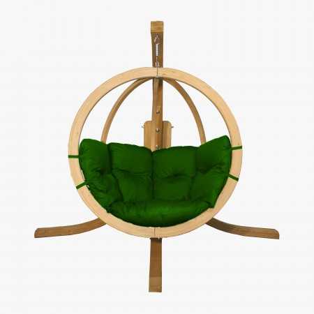 Houpací křeslo s konstrukcí, Zelené , Houpací křesla - závěsné- 2