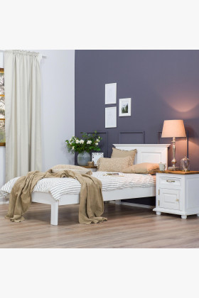 Jednolůžková postel bílá, Provence , Jednolůžkové postele- 1 2