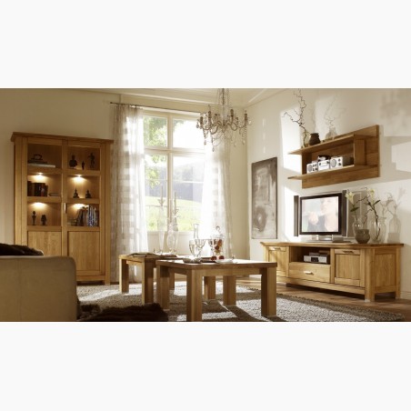 Obývacia stena z masívneho dubového dreva, Alexandra , Nábytok Alexandra- 2