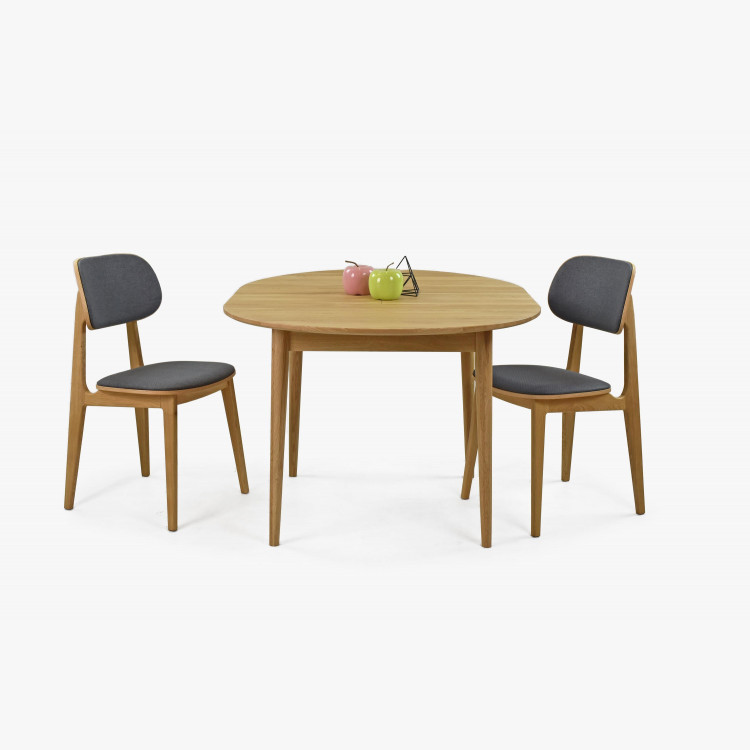 Kuláty rozkládací stůl z masivu dub ø 100 cm , Jídelní stoly- 4