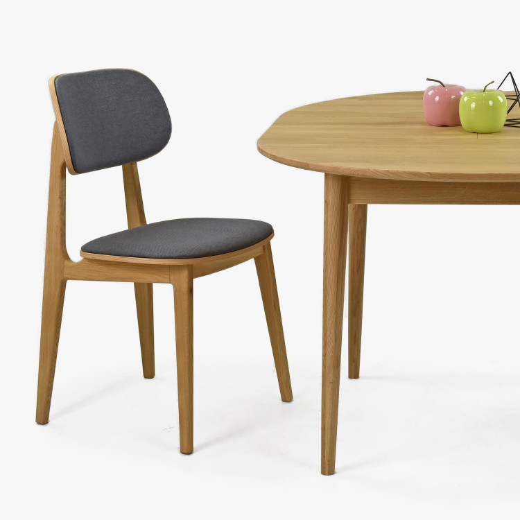 Kuláty rozkládací stůl z masivu dub ø 100 cm , Jídelní stoly- 5