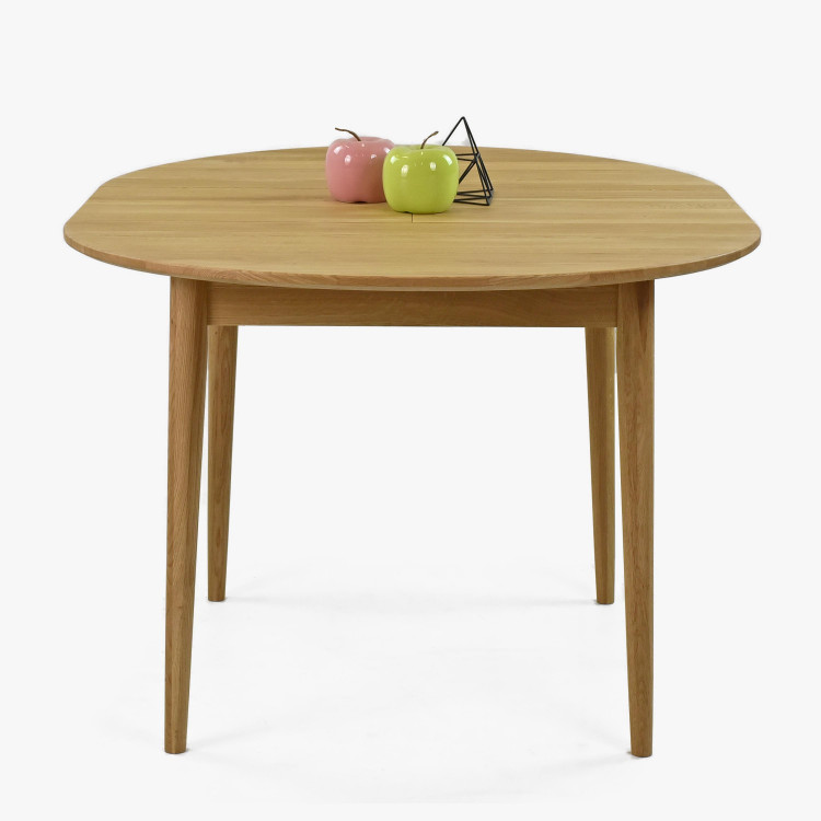 Kuláty rozkládací stůl z masivu dub ø 100 cm , Jídelní stoly- 8