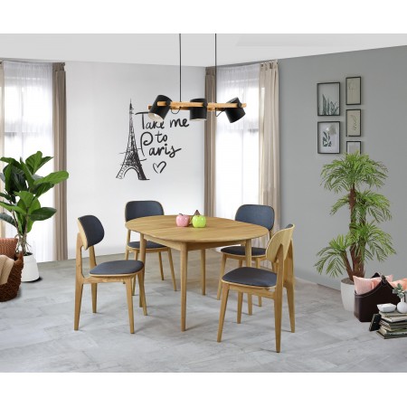 Kuláty rozkládací stůl z masivu dub ø 100 cm , Jídelní stoly- 10