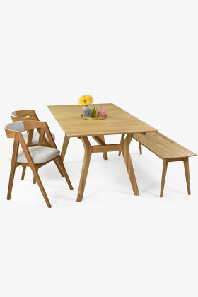 Rozkládací stůl dřevěný ve skandinávském stylu, 160 ( 200 ) x 90 cm , Jídelní stoly- 1 2