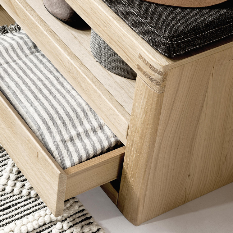 Lavice k sezení do chodby, dub bíly , Botníky- 4