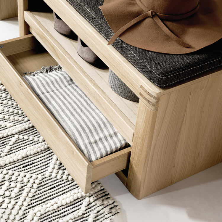 Lavice k sezení do chodby, dub bíly , Botníky- 5