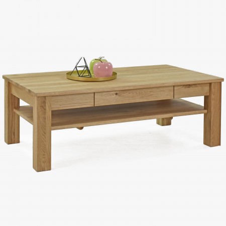 Dubový konferenční stolek s policí a šuplíkem , Konferenční stolky- 1