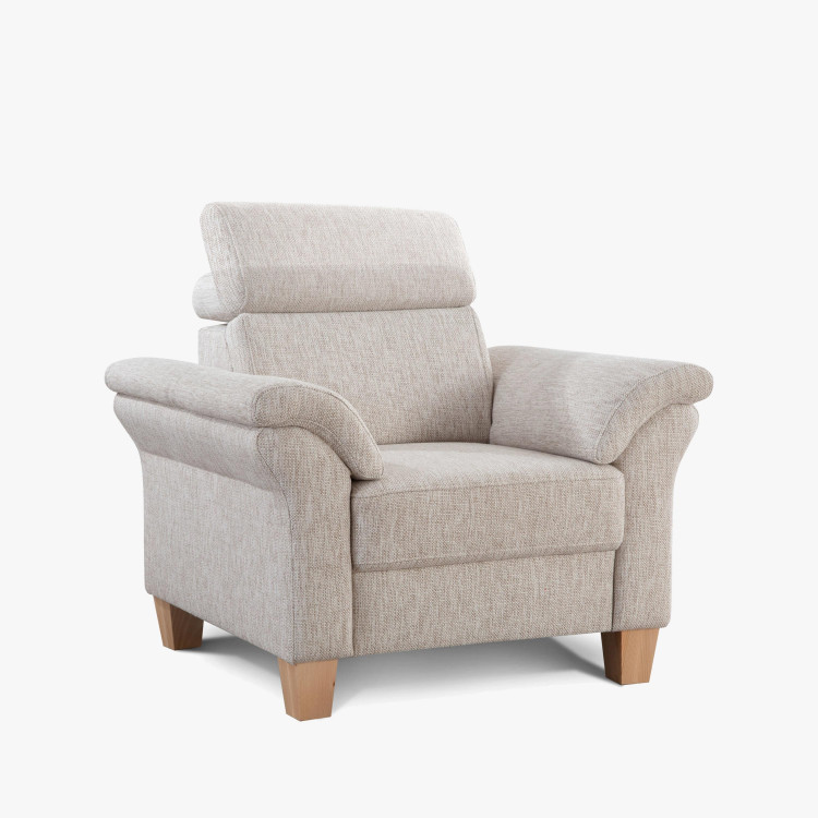 Pohodlné křeslo do obývacího pokoje ve venkovském stylu , Křesla ke sedačkám - ušáky- 1