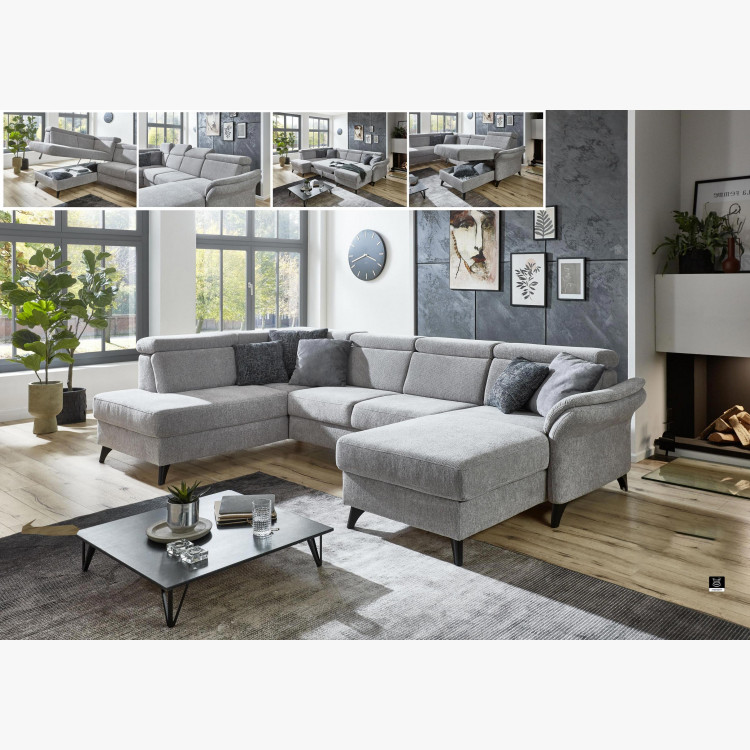 Velká sedačka ve tvaru U na nožičkách , Sedačky ve tvaru U- 3