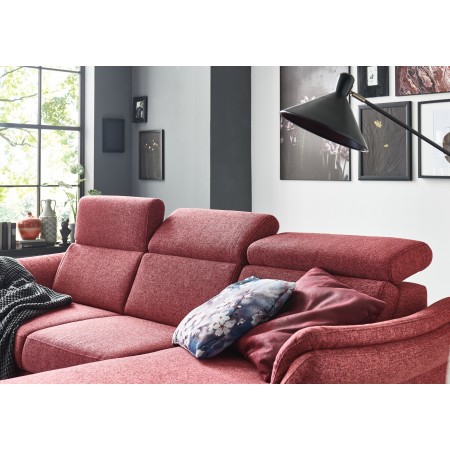 Rohová sedačka na nožičkách v Červené barvě - roh v pravo , Sedačky- 6