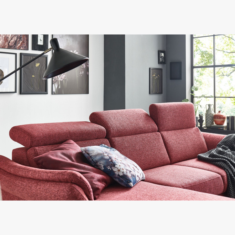 Rohová sedačka na nožičkách v Červené barvě - roh v ľevo , Rohové sedačky- 4