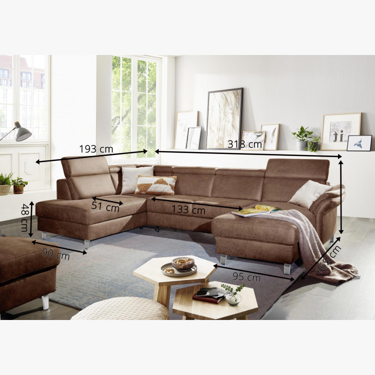 Sedačka ve tvaru U na nožičkách , Sedačky- 4