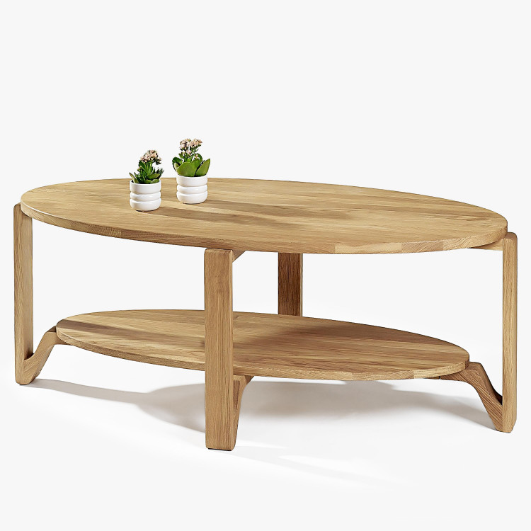 Konferenční stolek s policí oválný , Konferenční stolky- 1