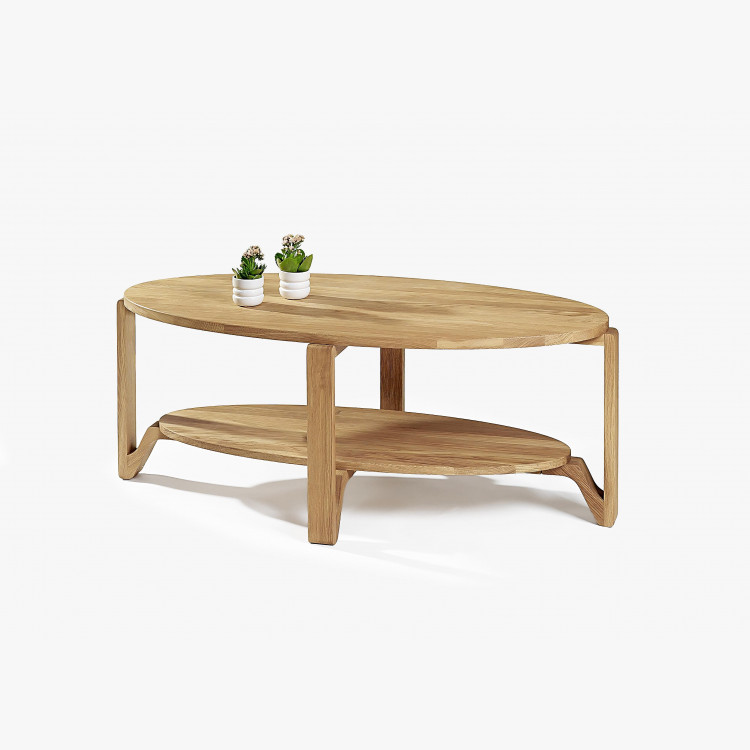 Konferenční stolek s policí oválný , Konferenční stolky- 2