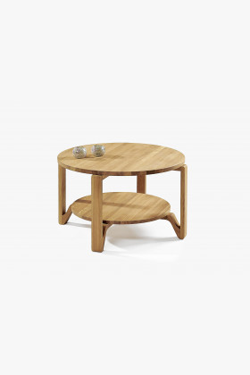 Konferenční stolek s policí kulatý , Konferenční stolky- 1 2