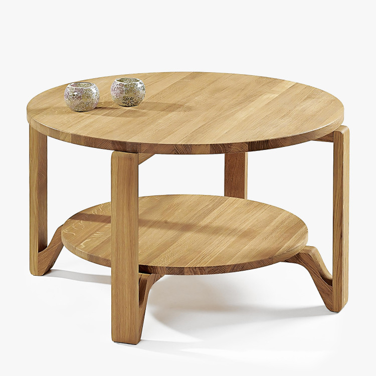 Konferenční stolek s policí kulatý , Konferenční stolky- 1