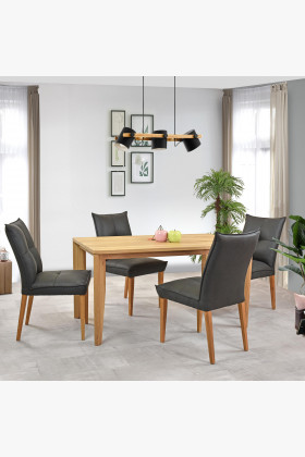 Komfortní jídelní židle Riga tmavé čalunění , Jídelní židle- 1 2