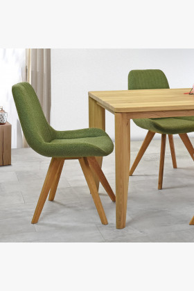 Designová židle Bratislava, Zelené čalunění , Jídelní židle- 1 2