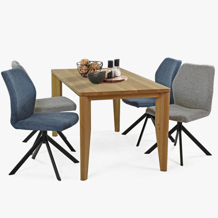 Židle na kovových nohách, barva šedá , Jídelní židle- 2