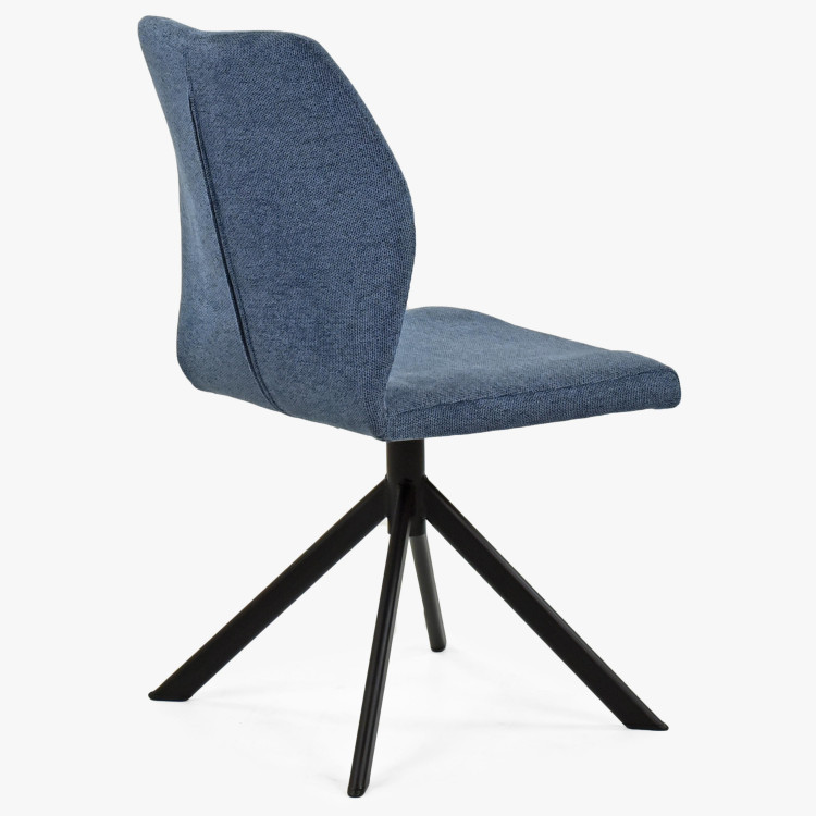 Židle na kovových nohách, tmavě modrá , Jídelní židle- 2