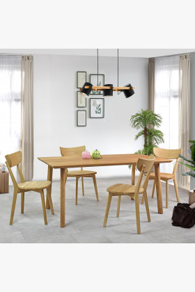 Dubový stůl z masivu 160 x 90 cm, Emily , Jídelní stoly- 1 2