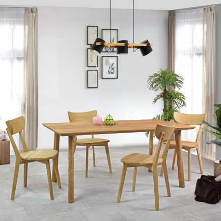 Dubový stůl z masivu 160 x 90 cm, Emily , Jídelní stoly- 2