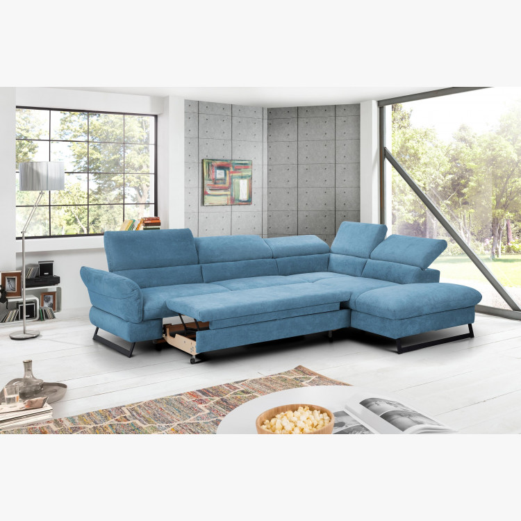 Rohová pohovka s rozkladacou pohovkou, látka Haiti roh vpravo , Rohové pohovky - 3