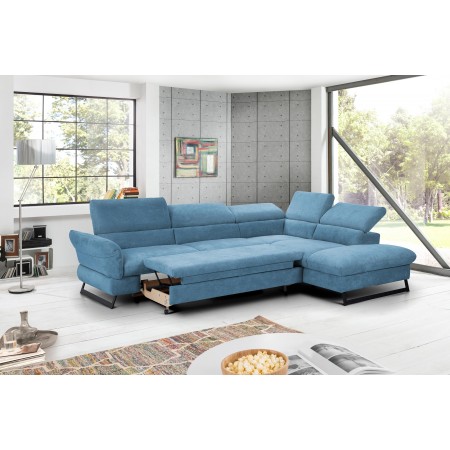 Rohová pohovka s rozkladacou pohovkou, látka Haiti roh vpravo , Rohové pohovky - 3