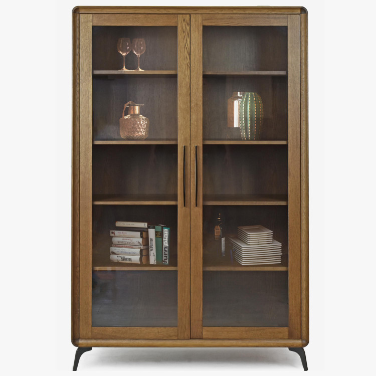 Dvojdverová vitrina Lisabon barva ořech , Vitríny- 7