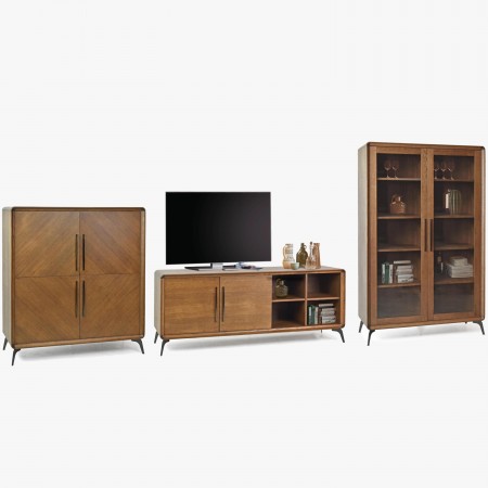 Nábytek do obývacího pokoje barva ořech , Obývací stěny- 2