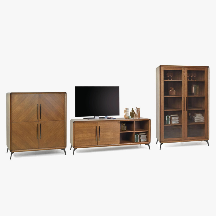 Nábytek do obývacího pokoje barva ořech , Obývací stěny- 11