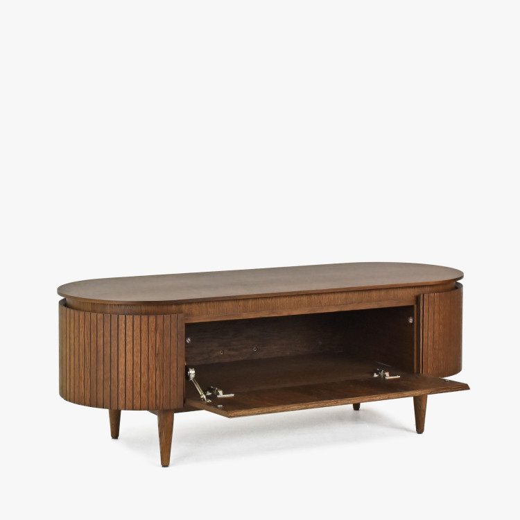 Zaoblená tv komoda barva ořech , TV stolky, Tv Komody- 2